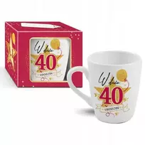 STARS MAGENTA puodelis – Jūsų 40-mečio proga 300 ml