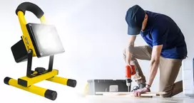 Decorya GALINGA ATŠVAIŠININĖ DARBO LEMPA HALOGENINĖ LED KONSTRUKCIJA NEŠIOJAMASIS ĮKRAUJAMAS