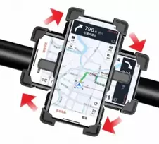 Dviračio telefono laikiklis, 360° pasukimas, reguliuojamas, motociklas, paspirtukas, 06678