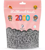 Lyginimo karoliukai Pilkas 2000 karoliukai 5mm La Manuli atsarginis rinkinys
