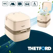 Thetford MOBILUS WC kempinge palapinei ATOSTOGŲ KELIONĖS TUALETAS 21L smėlio spalvos