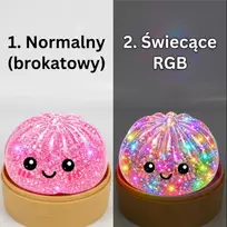 Didelis Gniotek kukulis XXL ANTISTRESS SQUISHY Glitter GLOWING LED 160g