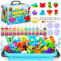 KŪRYBINGAS UGDYMO RINKINYS VAIKAMS, MAGIC GEL, VANDENS FIGURĖLĖS, UV SPALVOS
