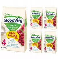 Nutridrink BoboVita Pieno ir ryžių košė Aviečių 5x400g 4+