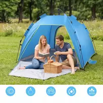 Bedee 3 asmenų automatinė paplūdimio kempingo palapinė, atspari vandeniui, ANTI UV, LENGVA