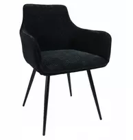 Dankor Design Lisbon fotelis, juodas velvetas, juodos kojos
