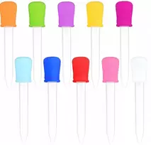 10 VIENETŲ 5 ML PIPETES SU LAŠINTUKU, SKAIDRIU SILIKONU