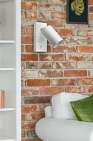 Luxolar Sieninės lempos šviestuvas su jungiklio vamzdeliu Metalinis SPOT LED GU10 Baltas