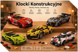 KONSTRUKCINIŲ KLALŲ RINKINYS MODELIO AUTOMOBILIŲ SPORTINIS AUTOMOBILIS DOVANA 6+ VAIKAMS