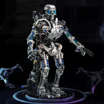 Bedee BLOKŲ MECHANINIS ROBOTO Skeletas 692 ELEMENTAI. JUDAMAS KONSTRUKCINIS ŠVIESAS
