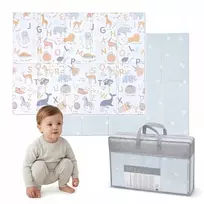 PRIMABOBO Porolono kilimėlis vaikams 120x180 Dvipusis sulankstomas + krepšys BEIGE