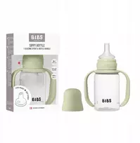 Plastikinis BIBS kūdikio buteliukas, 150ml, nuo pilvo dieglių, 6m + silikoninis žindukas