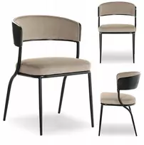 Mebel Partner RAFINUOTA VALGOMO KĖDĖ, LENKINTA MEDIENA, SUBTILIOS FORMOS MALIA BEIGE