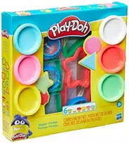 Hasbro PLAY DOH CASTRY GEOMETRIC FIGURES 6 VAMZDŽIŲ DOVANA DIDELIAM VAIKAMS