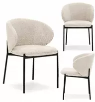 Mebel Partner CHIC PATOGI MAREN VALGOMO KĖDĖ, KREMINĖ, ANT JUODO PAGRINDO