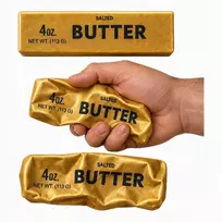 Mas Tex Antistresinis žaislas Gniotek GOLD Butter Squishy Sensory atpalaiduojantis žaislas