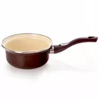 Vilde Emaliuotas puodas su rankena 14cm 0,6l dujų indukciniam rudam puodui