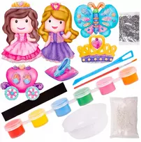 Stator GIPSO MAGNETAI PRINCESSEI ŠALDYTUI DIY ART RINKINYS DAŽYMUI
