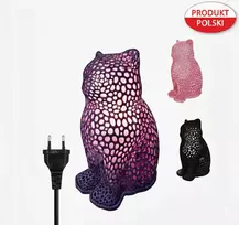 Cat lempa kačių naktinė lempa Stalinė lempa vaikams E27 CatLamp violetinė