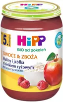 Hipp Desertas Avietės ir obuoliai su ryžių koše 5m+ 190 g