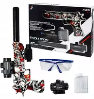 Click4Toys ELEKTRINIS ŠAUTUVAS GELINIAI RUTULIAI AUTOMATINIAI AKINIAI DULKINTUVAS + LAZERIS