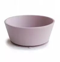 MUSHIE Silikoninis puodelis su siurbtuku Alyvinė