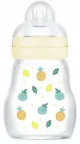 MAM Feel Good 170ml stiklinis buteliukas su minkštu silikonu SkinSoft +0m