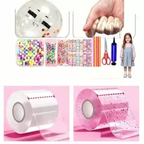 NANO JUOSTOS RINKINYS BUBULĖLIŲ PŪTIMO DIY Blow Bubble Dvipusis