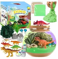 TERRARIUM DINOSAURS „pasidaryk pats“ LED NAKTINIS LEMPAS NUOTOLINIO NUSTATYMAS 13 SPALVŲ RINKINYS VAIKAMS