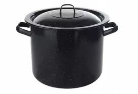 Tradicinis didelis emaliuotas puodas XXL Elo-Pol 31L su dangteliu 36cm, skirtas bigos