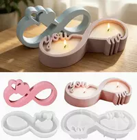SILIKONINĖ FORMA 2 VIENETAI ŽVAKĖMS LIEJIMAS DIY DERVOS APDAILOS ATVARI
