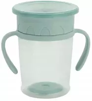 360° HEMA neišsiliejantis puodelis, MINT COLOR, mokantis gerti, 9m+