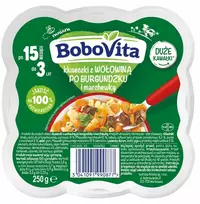 BoboVita kukuliai su bordo jautiena ir morkomis po 15 mėnesių 250g