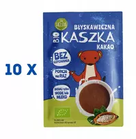 Ekologiškų greitai paruošiamų kakavinių košių rinkinys - 10 vnt (35 g x 10) HELPA eco