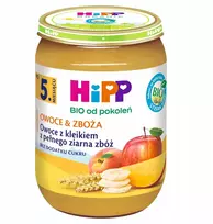 HiPP BIO kartoms Vaisiai su pilno grūdo koše po 5 mėnesio, 190g