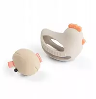 Done By Deer Deer Teether Clucky Cock Grab žaislas su barškučiais