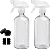 STIKLINIS BUTELAS SU PURŠKTUVIU 2X500ML SKAIDRUS SKYSČIŲ MILKAI