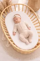 BABY SHEET MUSLIN Krepšys vežimėliui MOSES BASKET Ecrue Ekri sklandžiai