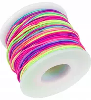 Linija pintoms apyrankėms, 1 mm, spalvinga, 50 metrų, lanksti, tvirta