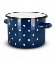 Emajlo Olkusz EMALINIS PUODAS AUKŠTAS 18CM INDUKCINĖS DUJINĖS EMALINĖS TRAUKOS OLKUSZ LARGE 3L