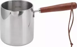 ŠILDYTUVAS 450 ml Plieninis MINI PUODAS SU dangteliu PIENO PADAŽUI, MAŽAS