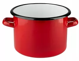 Emalio puodas Emalia Pleszew Smooth 22 cm 7L raudonas indukcijai