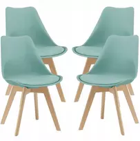 Valgomojo kėdės virtuvei 4 kėdžių rinkinys 81x49cm Mint Žalias