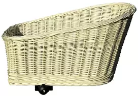 Wiklinowe Cuda WICKER BASKET DVIRAČIO krepšelis, RACK, baltas