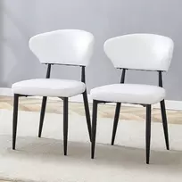 Minimalistinės baltos ergonominės kėdės, 2 vnt