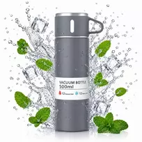 Eu Sandelis Kelioninis nerūdijančio plieno termosas su puodeliu, 500ml BD65SZ