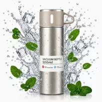 Eu Sandelis Kelioninis nerūdijančio plieno termosas su puodeliu, 500ml BD65BEZ