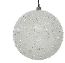 Decoris Kalėdinis burbulas, baltas, 10 cm