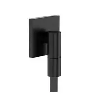 Hansgrohe FixFit Fine E sieninio prijungimo alkūnė, šlifuoto juodo chromo 28883340