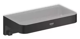 Grohe QuickFix Start Cube - lentynėlė, 20 cm ilgio, matinės juodos spalvos 411072430